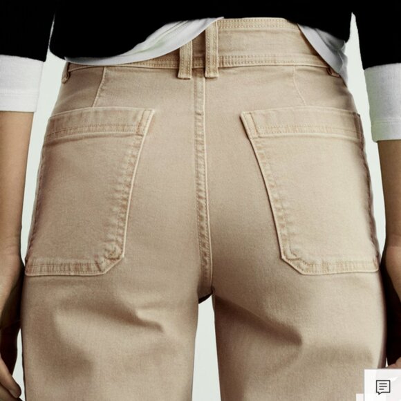 Mango Catherin High-Rise Culotte Wide Leg Raw Hem Jeans 16 - Picture 6 of 16